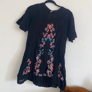 Free people embroidered mini dress